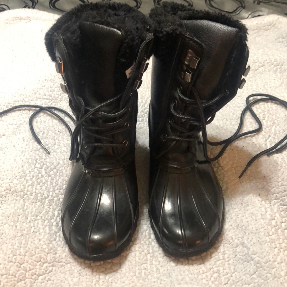 Black Steve Madden Rain Boots